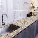 StickerArt Tezgah Üstü Fayans Kaplama Folyosu Mutfak Tezgahı Kaplama Granite Marble Design 70 cm x 3 Metre