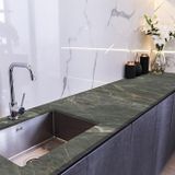 StickerArt Tezgah Üstü Fayans Kaplama Folyosu Mutfak Tezgahı Kaplama Natural Black Marble 70 cm x 3 Metre