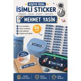 StickerAtölye Kişiye Özel İsim Etiketi - Sticker - Kişiye Özel Okul Etiketi - 48 Adet
