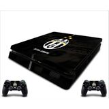 StickerMarket Juventus Sticker Seti PS4 Slim İçin Su Geçirmez PVC Kaliteli Materyal