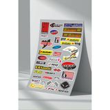 StickerMarket Sponsor Motosiklet Bisiklet Araç Sticker Seti (5) - 21 x 32 cm - Renkli