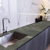 StickieArt StickerArt Tezgah Üstü Fayans Kaplama Folyosu Mutfak Tezgahı Kaplama Natural Black Marble 70 cm x 2 Metre