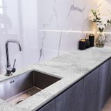 StickieArt StickerArt Tezgah Üstü Fayans Kaplama Folyosu Mutfak Tezgahı Kaplama Natural Marble Grey 70 cm x 4 Metre