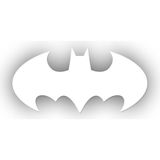 Stickrmarket Batman Amblem Beyaz 20x10 cm Araba Laptop Duvar Folyo Sticker