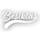 Stickrmarket Beşiktaş Sticker 40 x 20 cm - Beyaz