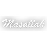 Stickrmarket Maşallah 40x8 cm Beyaz Araba Laptop Duvar Folyo Sticker