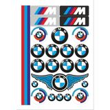 Stickrmarket Stickermarket BMW Sticker Seti 21x32 cm Özel Kesim Kendinden Yapışkanlı Kaliteli Tasarım