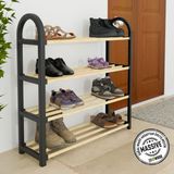 Stickwood 4 Katlı Masif Ahşap Ayakkabılık SW 6504