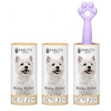 Sticky Roller Tüy Toplayıcı Rulo Seti – 1 Ana Sap + 2 Yedek Rulo, Güçlü Yapışkan Yüzey, Ev ve Araç Kullanımı İçin (Mor)