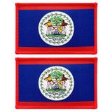 stidsds 2 paket Belize bayrağı yama Belize bayrakları işlemeli yamalar Belizeans bayrakları askeri taktik kanca ve döngü raptiye yama giysi şapka sırt çantaları gurur süslemeleri