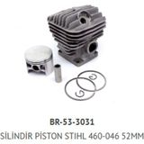 Stihl Motorlu Testere Silindir Piston Stıhl MS460-046 52MM Brettoo - Çok Renkli