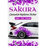 Stikacar SAKURA KİRAZ ÇİÇEĞİ Çamurluk Kaplama Sticker