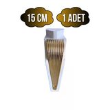 Stil 15Cm Plastik Ayak Mobilya Masa Ve Dolap Ayağı(15Cm)(Beyaz - Altın) Beyaz 15Cm 15Cm - 1 Adet