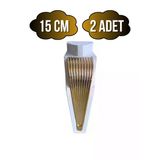 Stil 15Cm Plastik Ayak Mobilya Masa Ve Dolap Ayağı(15Cm)(Beyaz - Altın) Beyaz 15Cm 15Cm - 2 Adet
