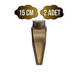 Stil 15Cm Plastik Ayak Mobilya Masa Ve Dolap Ayağı(15Cm)(Kahverengi - Altın) Kahverengi 15Cm 15Cm - 2 Adet