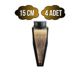 Stil 15Cm Plastik Ayak Mobilya Masa Ve Dolap Ayağı(15Cm)(Siyah - Altın) Siyah 15Cm 15Cm - 4 Adet
