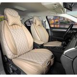 Stil Audi A8 Serisi Lüks Yarı Deri Oto Koltuk Kılıfı Ön/Arka Set