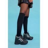Stil Durağı LUCASU MODEL 9 CM DOLGU TABAN YENİ SEZON SPOR AYAKKABI SNEAKARS SIY.PLATIN - Siyah - Platin