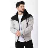 Stil Kombin Bill Üçgen Parçalı Kapşonlu Siyah Mevsimlik Mont 1220 Erkek Slim Fit Tasarım - XL