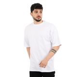Stil Kombin Düz Basic Oversize Tişört BLD BEYAZ S