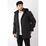 Stil Kombin İçi Kürk Astarlı Su Geçirmez Mont&Kaban&Parka SİYAH XXL