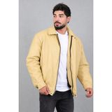 Stil Kombin Kışlık Dolumlu Içi Kürklü Oversize Suni Deri Mont KMD_50502 - Hardal - XL