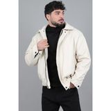 Stil Kombin Kışlık Dolumlu Içi Kürklü Oversize Suni Deri Mont KMD_50502 - XL - Taş