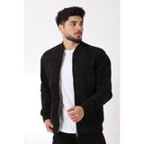 Stil Kombin Kolej Yaka Bel Lastikli Süet Mevsimlik Mont Bl 1711-60287 - 2XL - Siyah