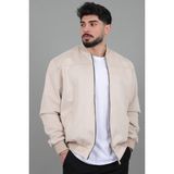 Stil Kombin Kolej Yaka Bel Lastikli Süet Mevsimlik Mont Bl 1711-60287 - Krem