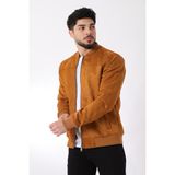 Stil Kombin Kolej Yaka Bel Lastikli Süet Mevsimlik Mont Bl 1711-60287 - Taba