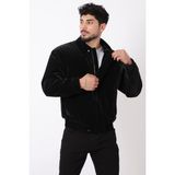 Stil Kombin Nova Mevsimlik Mont XL Erkek Siyah Yakalı Bel Lastikli Slim Fit Özellikli Günlük Kullanım