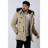 Stil Kombin Stilkombin Bill Içi Kürklü Kapşonlu Mont & Kaban - XL - Açık Kahverengi