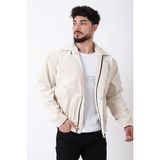 Stil Kombin Yakalı Bel Lastikli Nova Mevsimlik Mont Bl 1811_60326 - Krem