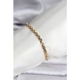 Stil Love 14K Gold Renk Kaplama Burgu Zincir Model CM Kadın Bileklik