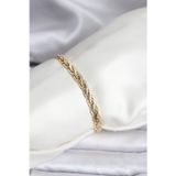 Stil Love 14K Gold Renk Kaplama Lazer Zincir Model CM Kadın Bileklik
