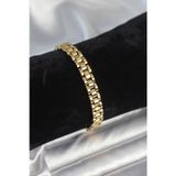 Stil Love 316L Çelik Gold Renk 7 mm Kalınlık Erkek Bileklik