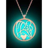 Stil Love Gümüş Fosforlu Rose Anne Çocuk Sevgisi Kadın Kolye SL12504