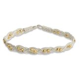 Stil Love Gümüş Kazaziye Örgü Bileklik SL5195