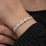 Stil Love Gümüş Kazaziye Örgü Bileklik SL7134