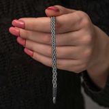 Stil Love Gümüş Kazaziye Örgü Bileklik SL7304