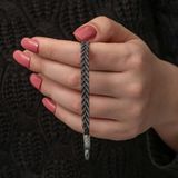 Stil Love Gümüş Kazaziye Örgü Bileklik SL7306