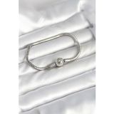 Stil Love Gümüş Renk Pirinç Charm Bileklik