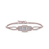 Stil Love Gümüş Rose Baget Bayan Bileklik