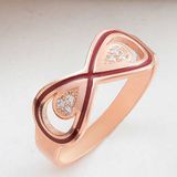 Stil Love Gümüş Rose Zirkon Taşlı Sonsuzluk Kadın Yüzük SL6187
