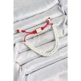 Stil Love Pirinç Asansörlü Beyaz Juju Kadın Bileklik SL12444