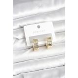Stil Love Pirinç Gold Renk Halka Kadın Küpe