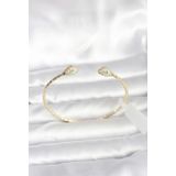 Stil Love Pirinç Gold Renk Yılan Model Bileklik
