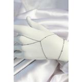 Stil Love Pirinç Gümüş Renk Parçalı Ezme Zincirli Şahmeran SL12028