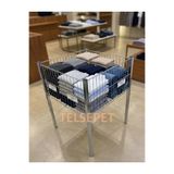 Stil Metal 60x60 cm Krom Profil Ayaklı Tel, Havuz, Market, Mağaza, Eko Promosyon Sepeti