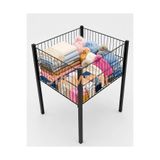 Stil Metal 60x60 Siyah Profil Ayaklı Tel Havuz, Market, Mağaza, Eko Promosyon Sepeti